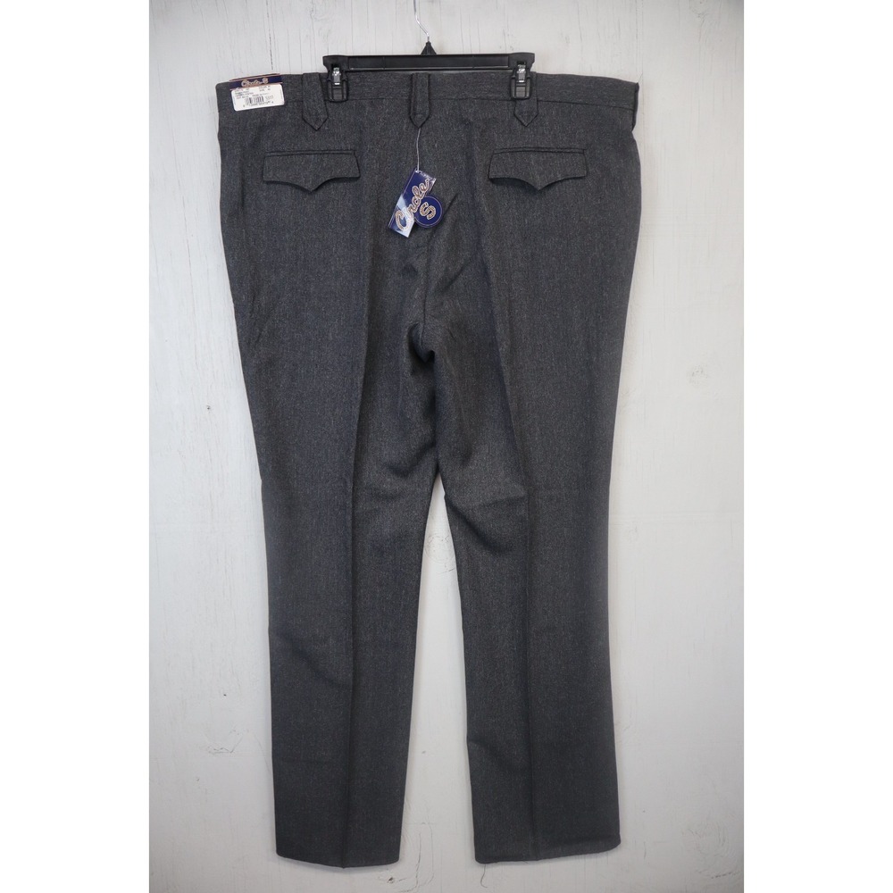 Mens Circle S Ranch Pants 50x37 Unfinished Polyester Vintage Gray